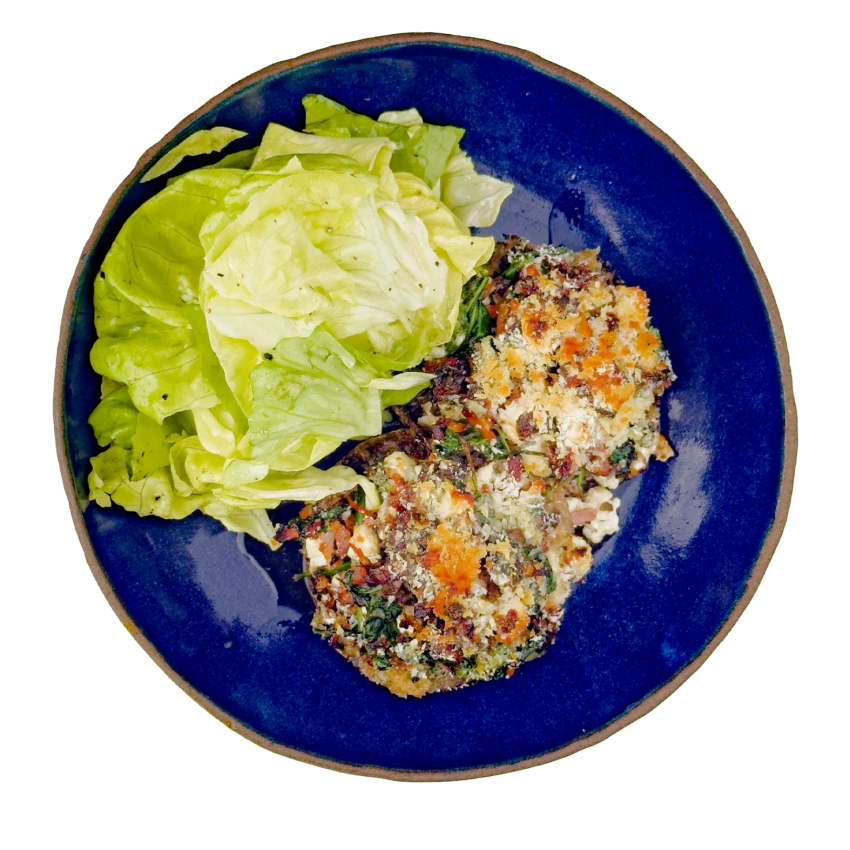 Stuffed Portobello Mushrooms with Feta Cheese