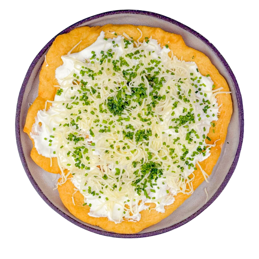 Fried Flatbread with Sour Cream