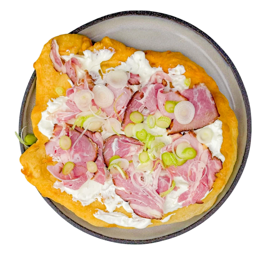 Fried Flatbread with Smoked Pork Neck