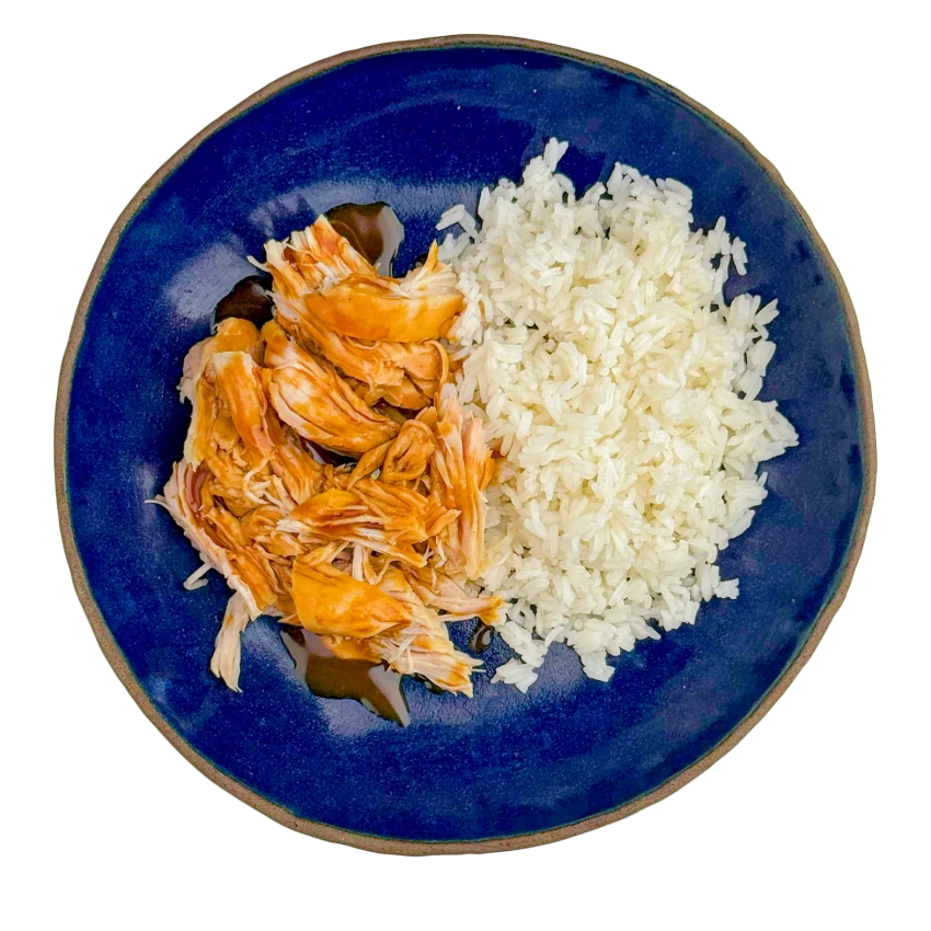 Rice with Shredded Chicken and Buttery Soy Sauce