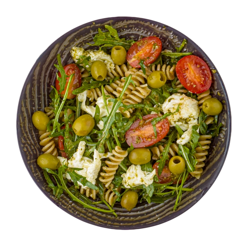 Pasta Salad with Cherry Tomatoes, Mozzarella and Pesto