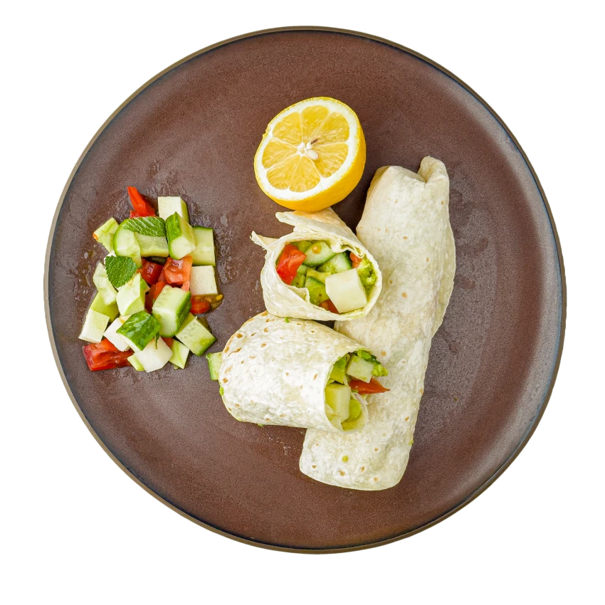 Vegetable Tortilla with Avocado and Mint