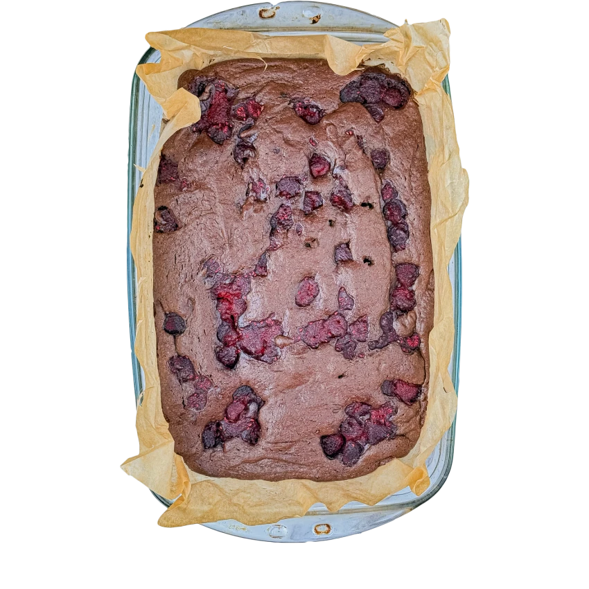 Brownies with Raspberries