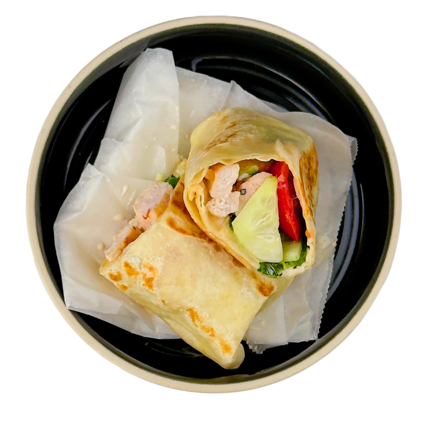 Chicken Tortilla with Vegetables and Yogurt Dressing