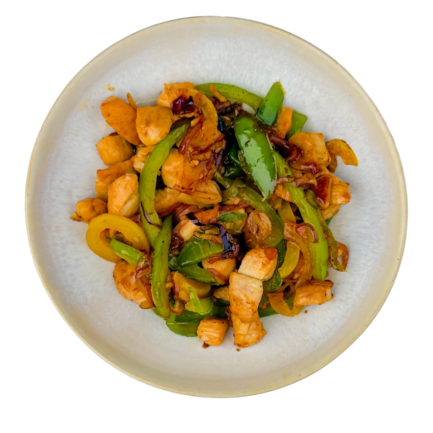 Stir-Fried Chicken with Sweet Chili Vegetables