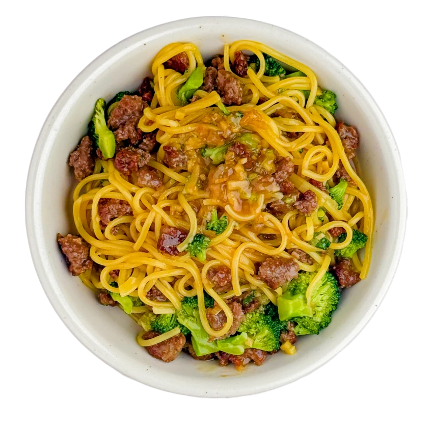 Noodles with Garlic-Stir-Fried Beef