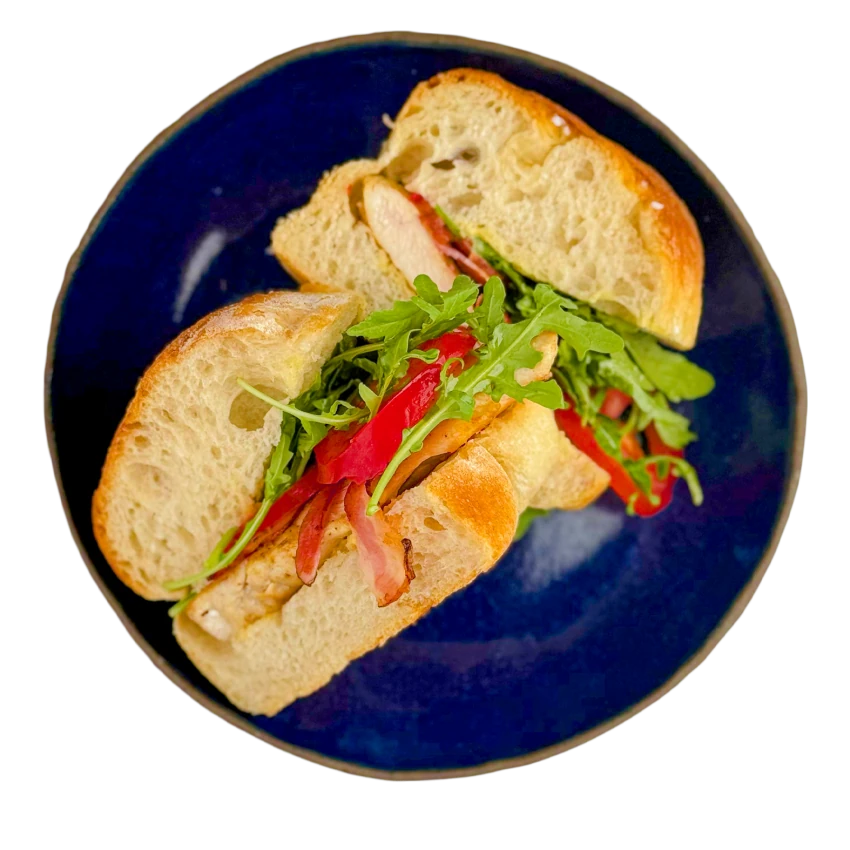 Focaccia Sandwich with Bacon