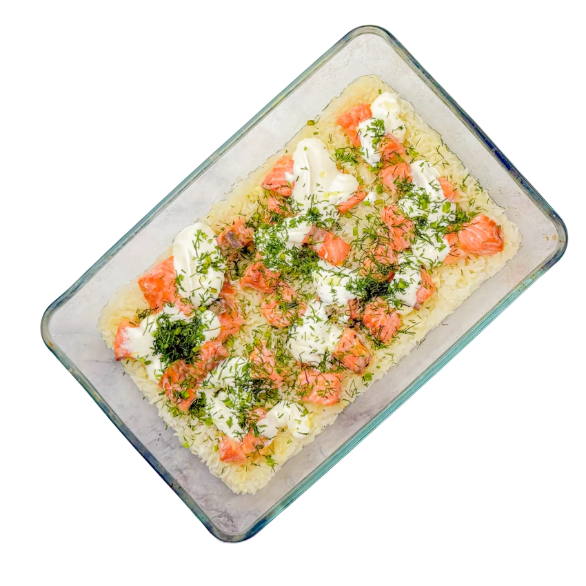 Baked Rice with Salmon