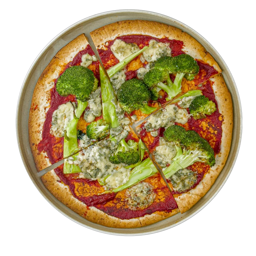 Pizza with Broccoli and Blue Cheese