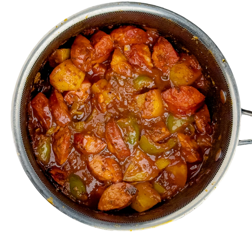 Wurstgulasch mit Kartoffeln