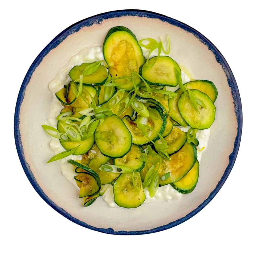 Zucchini Salad with Cottage Cheese