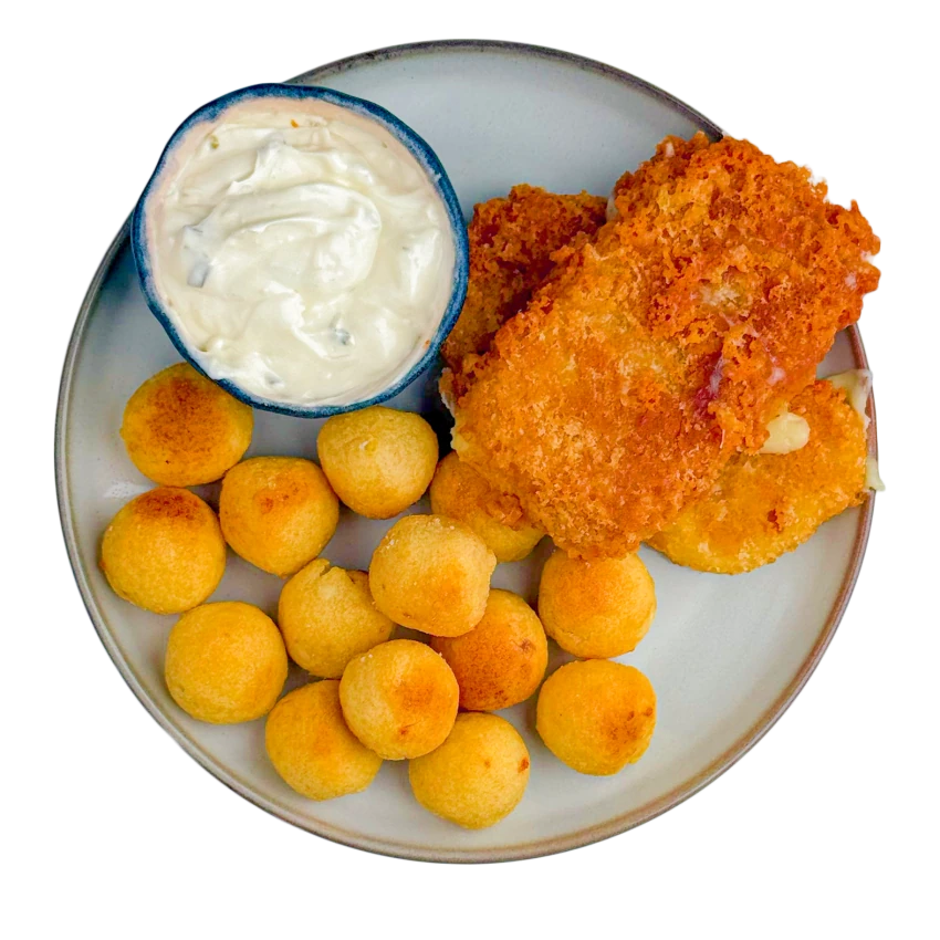 Smažený sýr s kroketami