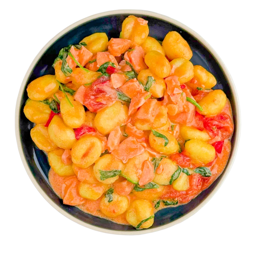 Gnocchi in Creamy Sauce with Salmon