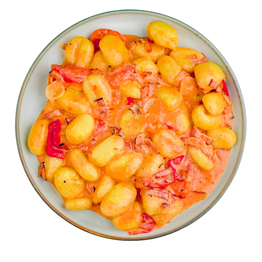 Gnocchi In A Creamy Sauce With Bacon
