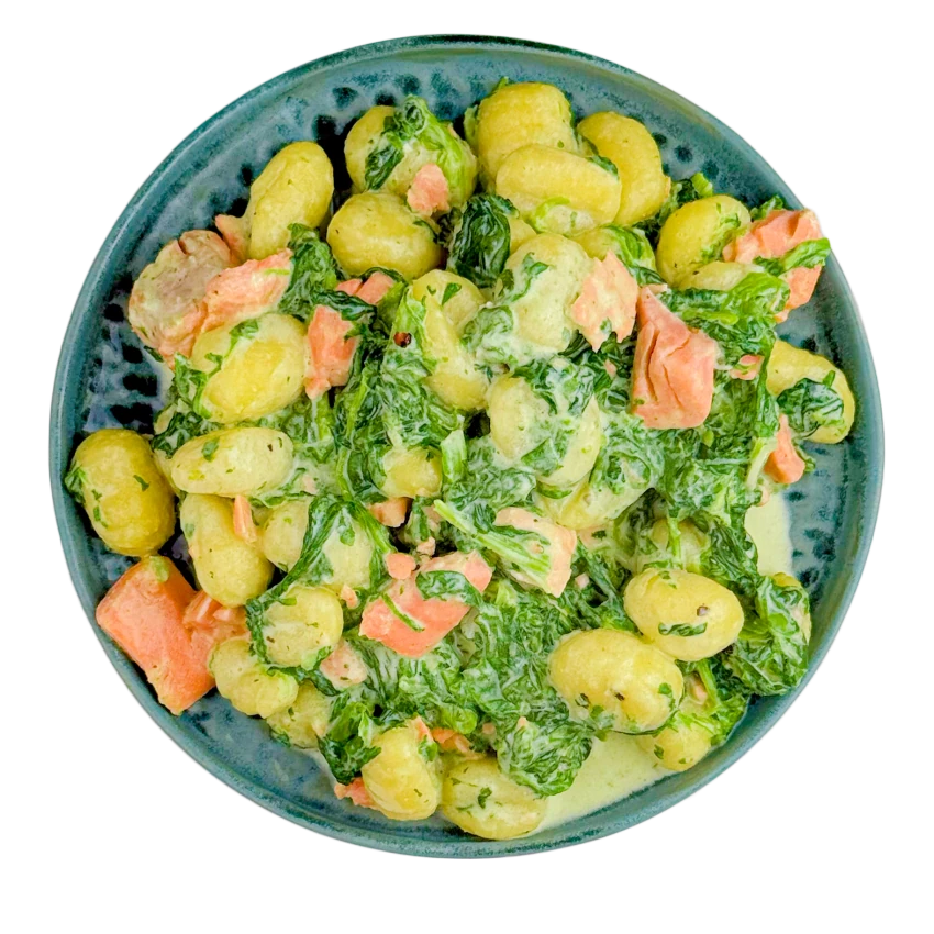 Gnocchi with Spinach and Salmon