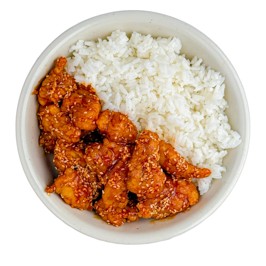 Sweet and Sour Sesame Chicken with Rice