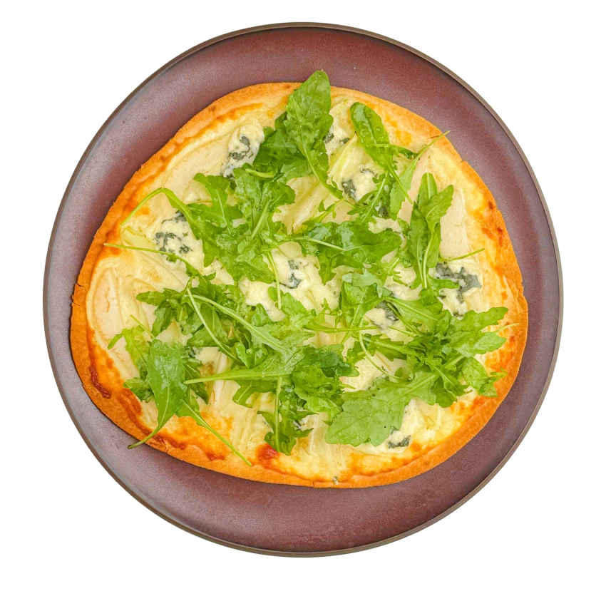 Pizza with Blue Cheese and Pears