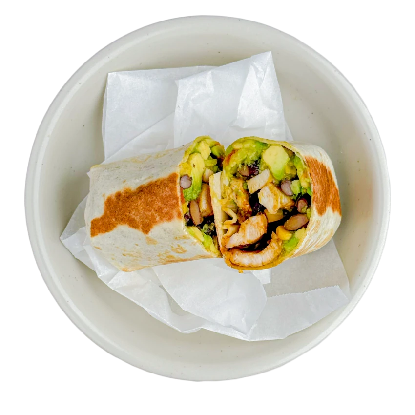 Chicken and Guacamole Burrito