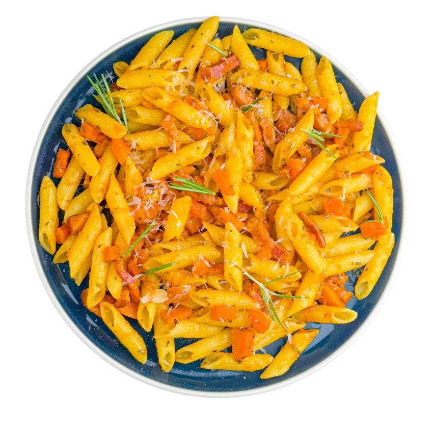 Pumpkin Penne with Bacon