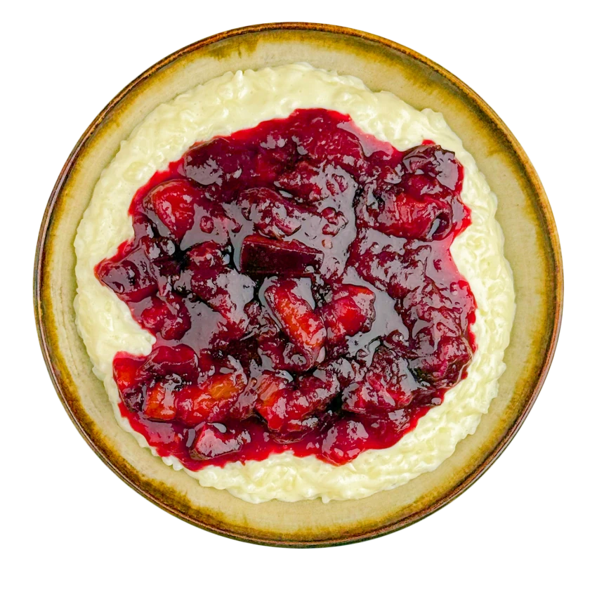 Milk Rice with Plums