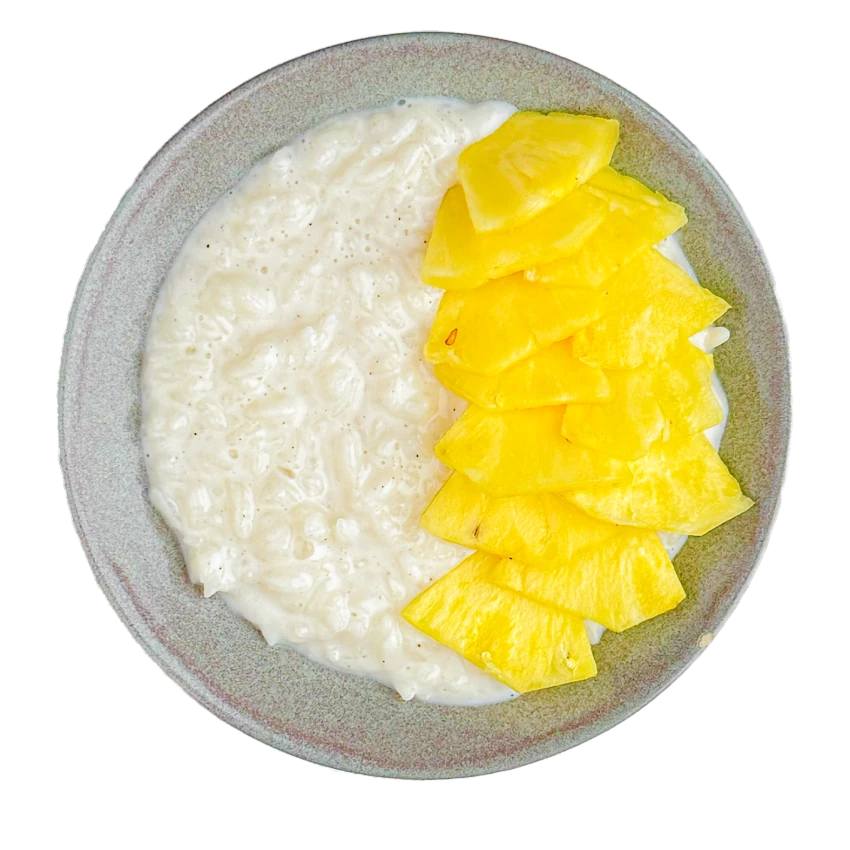 Coconut Rice Pudding with Pineapple