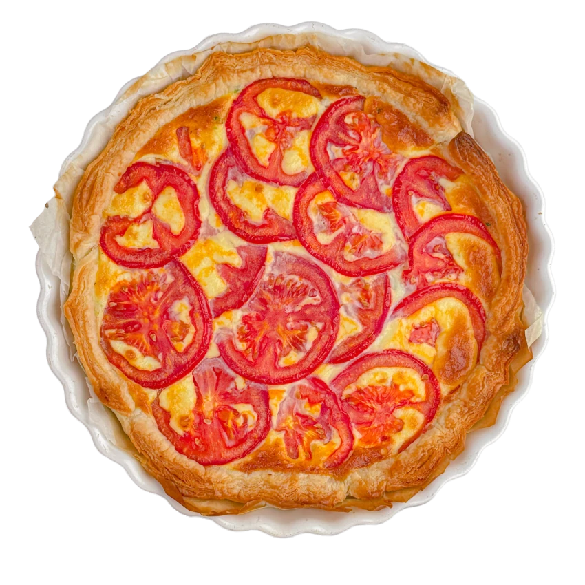 Spinach, Feta and Tomato Quiche