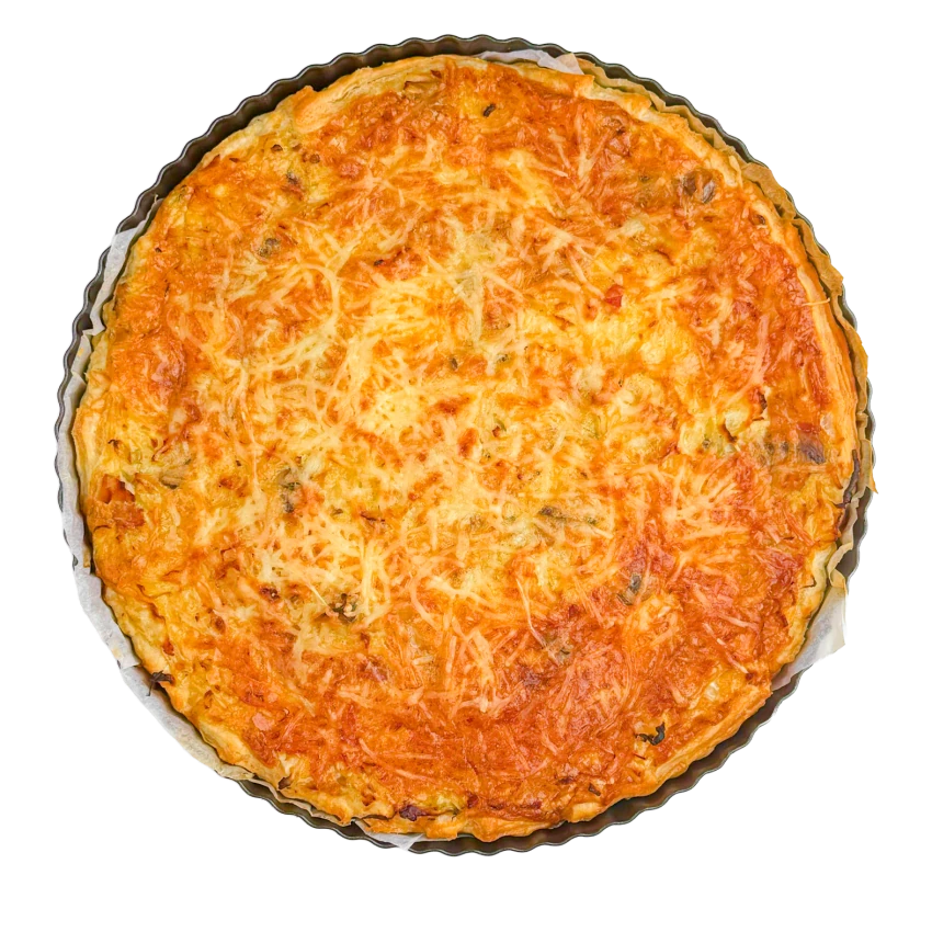 Savory Quiche With Cabbage And Mushrooms