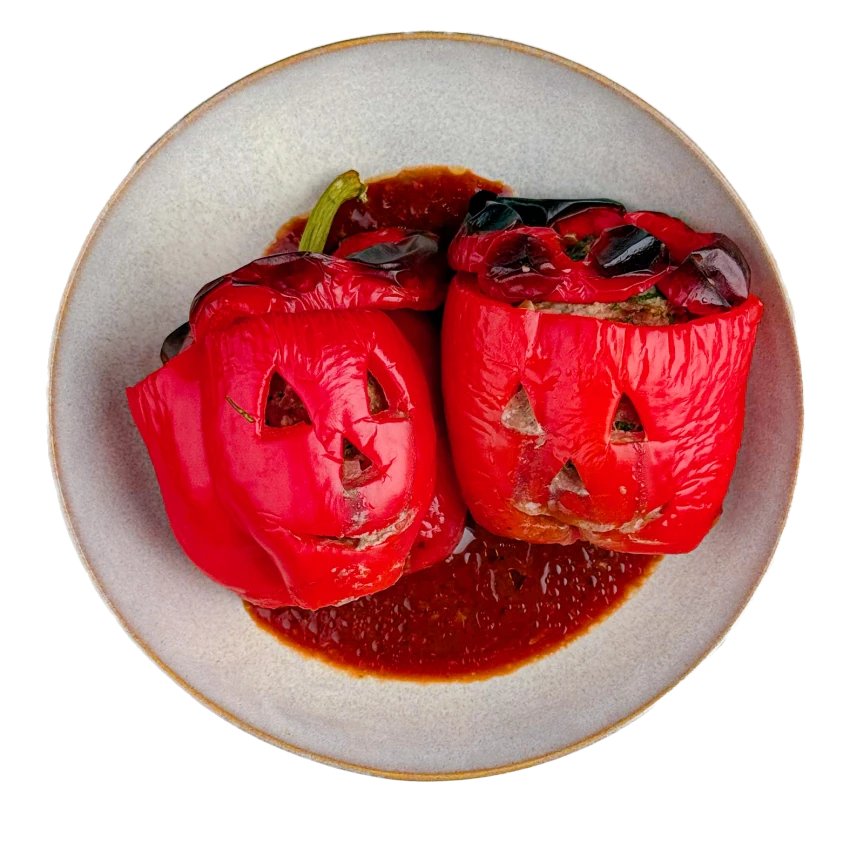 Halloween Stuffed Peppers