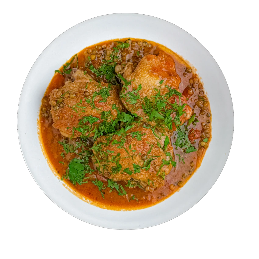 Chicken with Lentils and Tomatoes