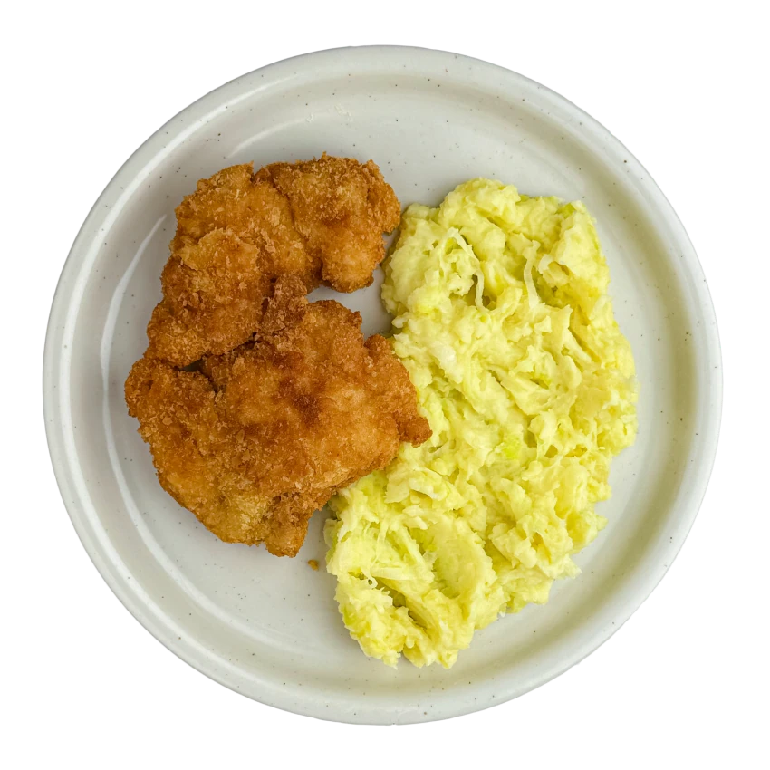 Chicken Schnitzel with Mashed Potatoes