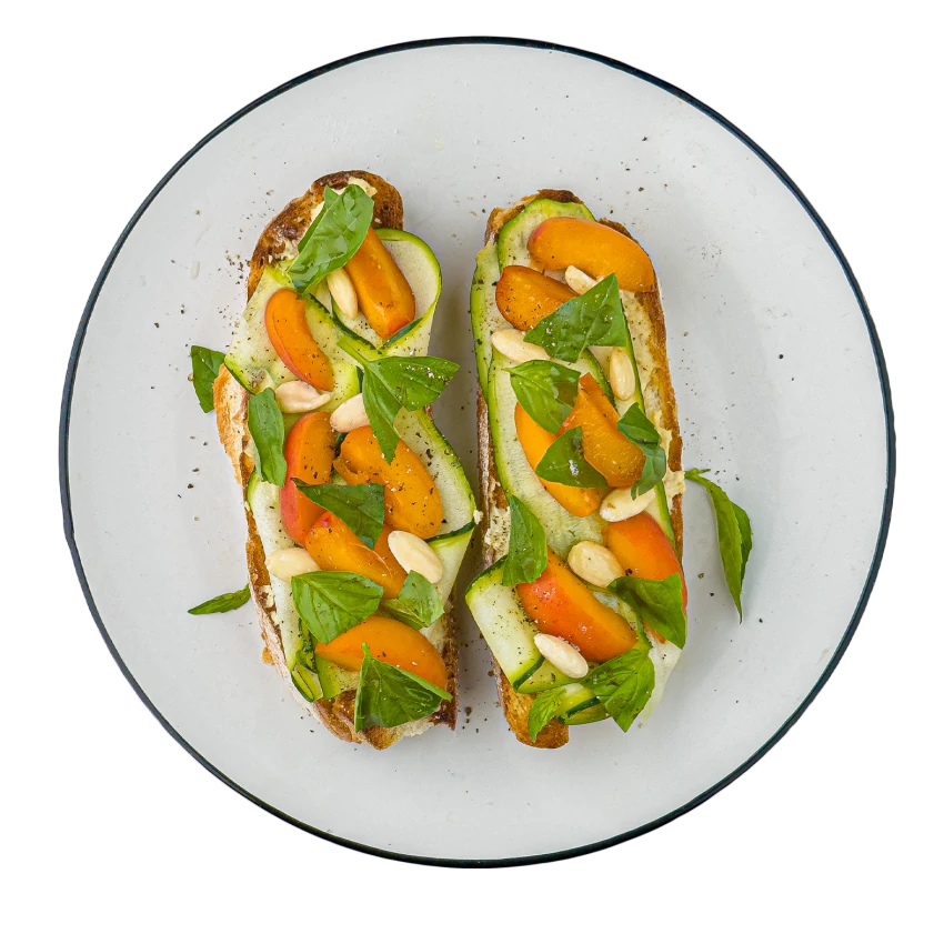 Bruschetta with Zucchini and Apricots