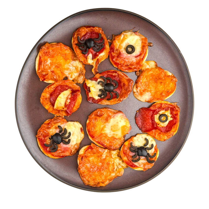 Halloween Mini Pizzas