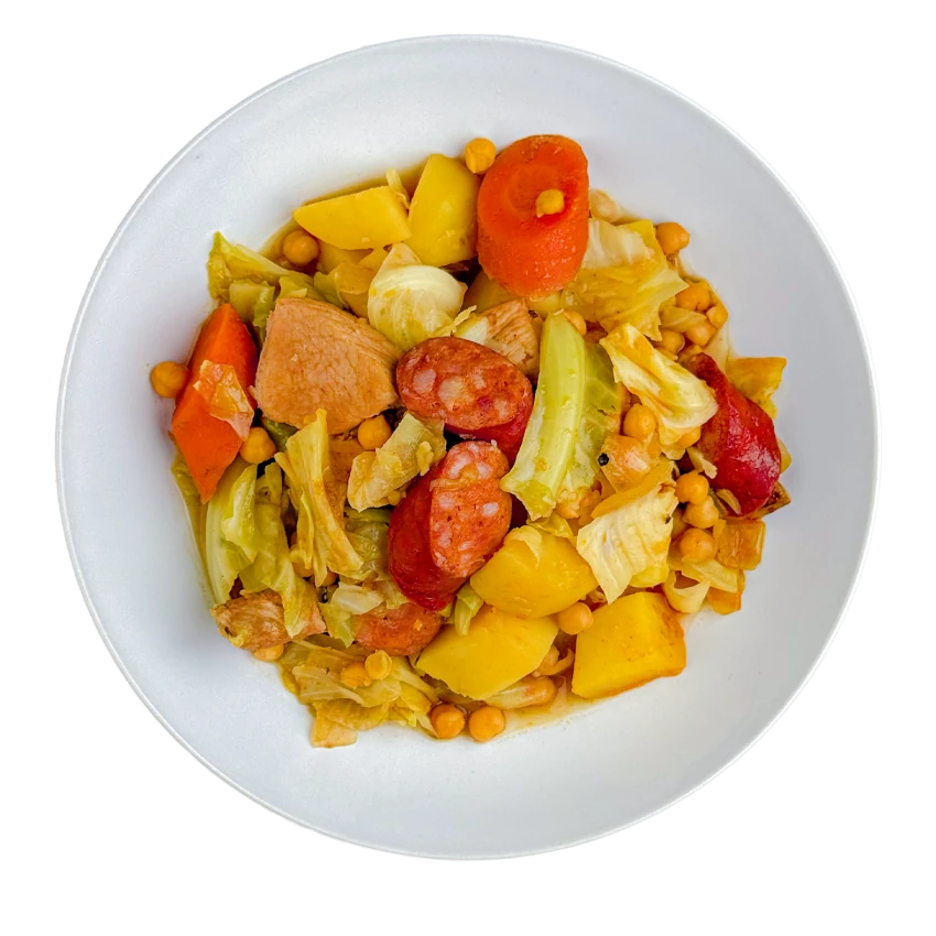 Madrid-Style Braised Meat with Potatoes and Sausage