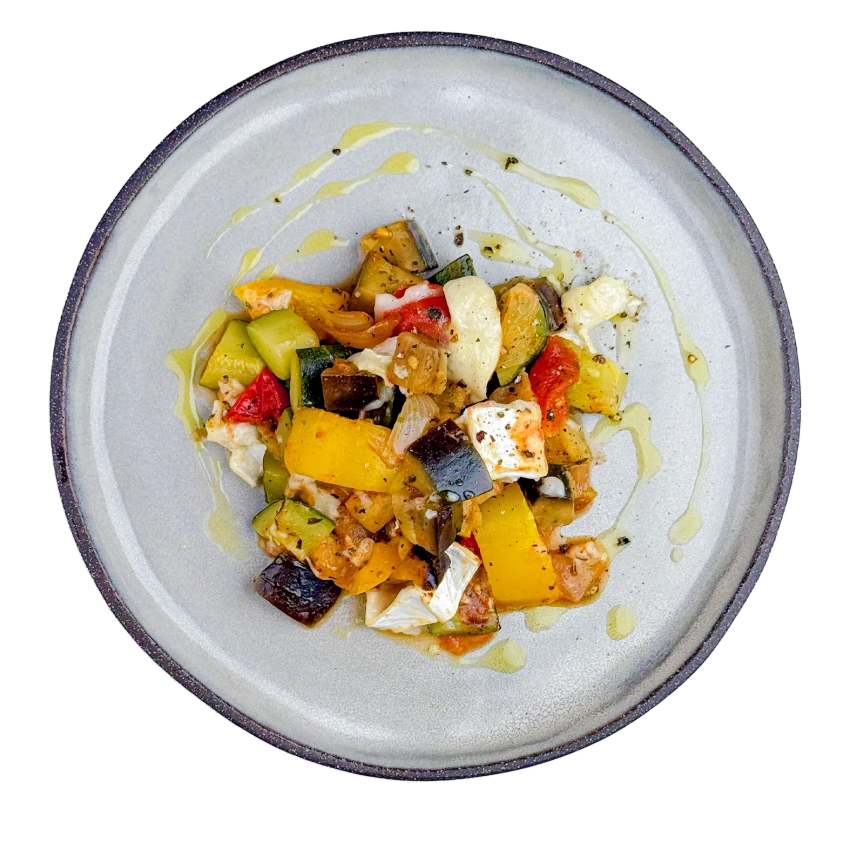 Ratatouille with Baked Goat Cheese