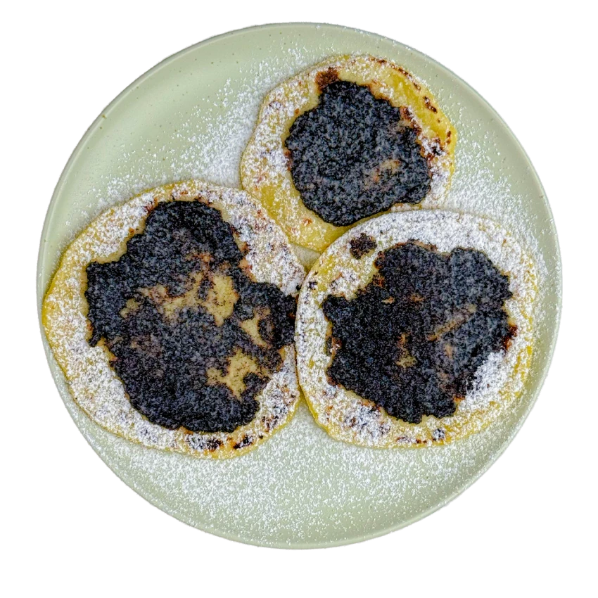 Kartoffelpfannkuchen mit Mohn