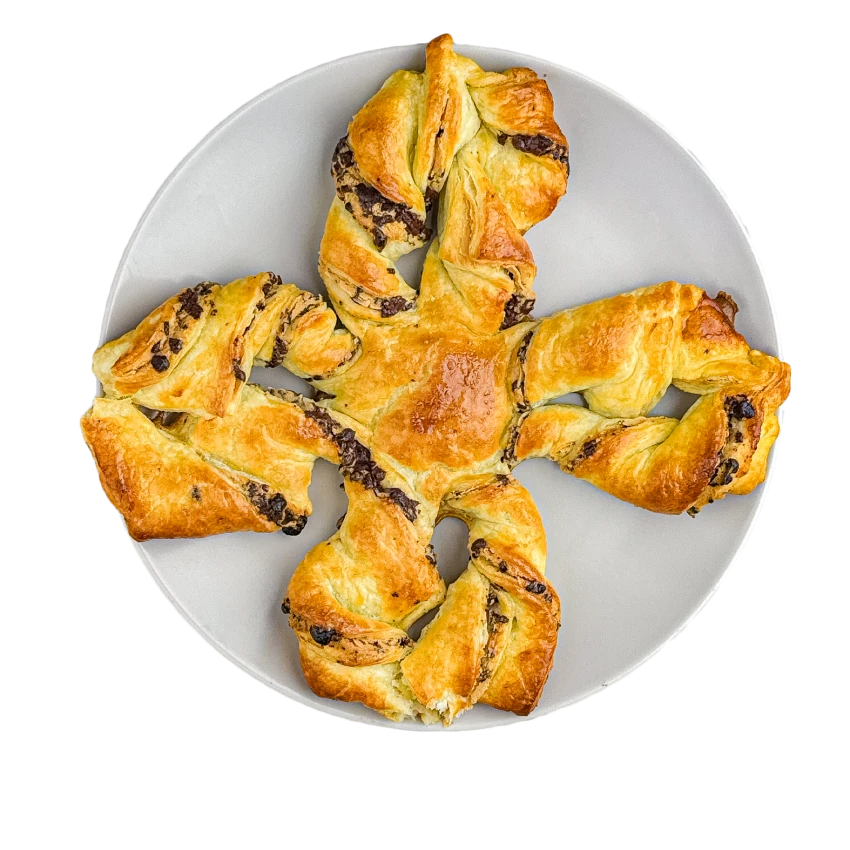 Christmas Star with Chocolate Filling