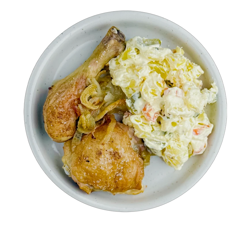 Roasted Chicken with Potato Salad