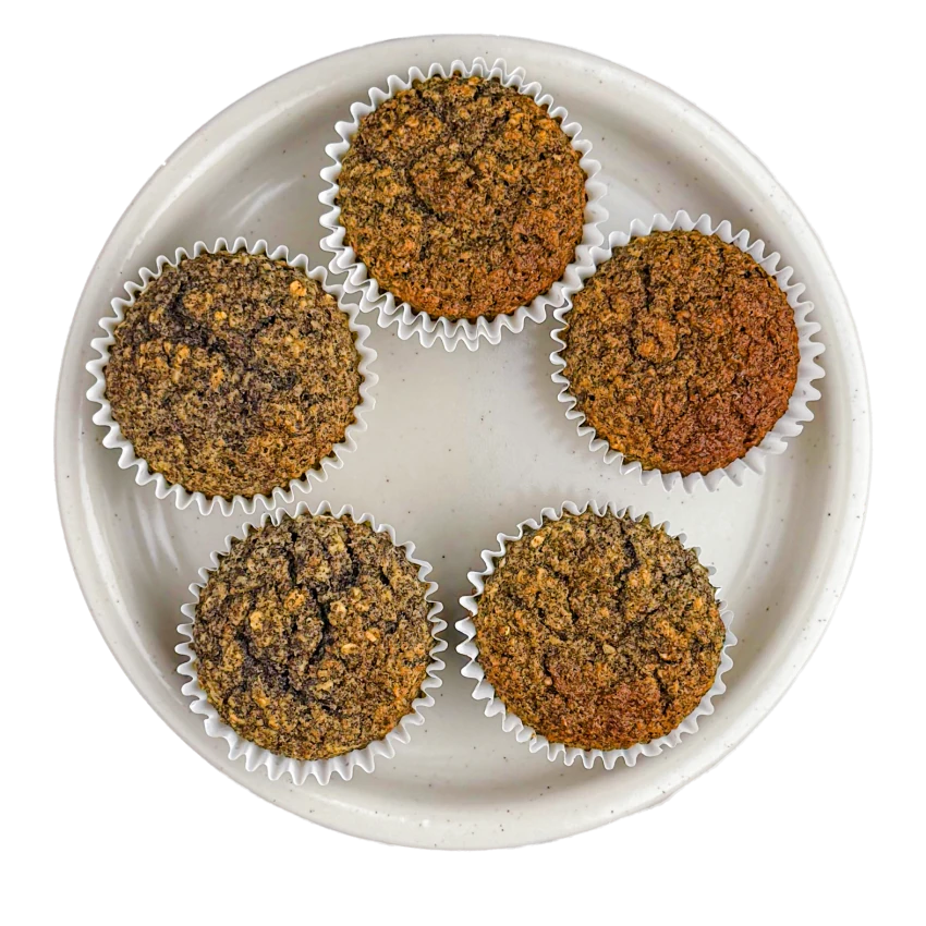 Fit poppy-seed muffins made with rolled oats