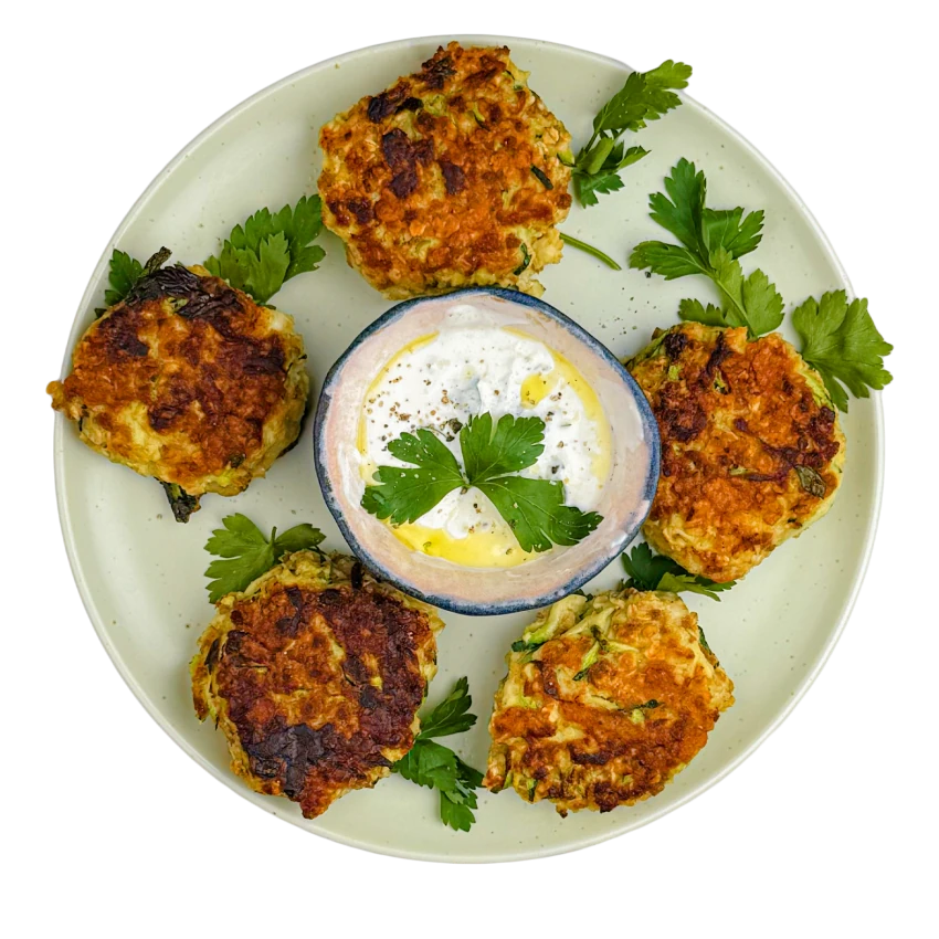Fit Zucchini-Puffer aus Haferflocken