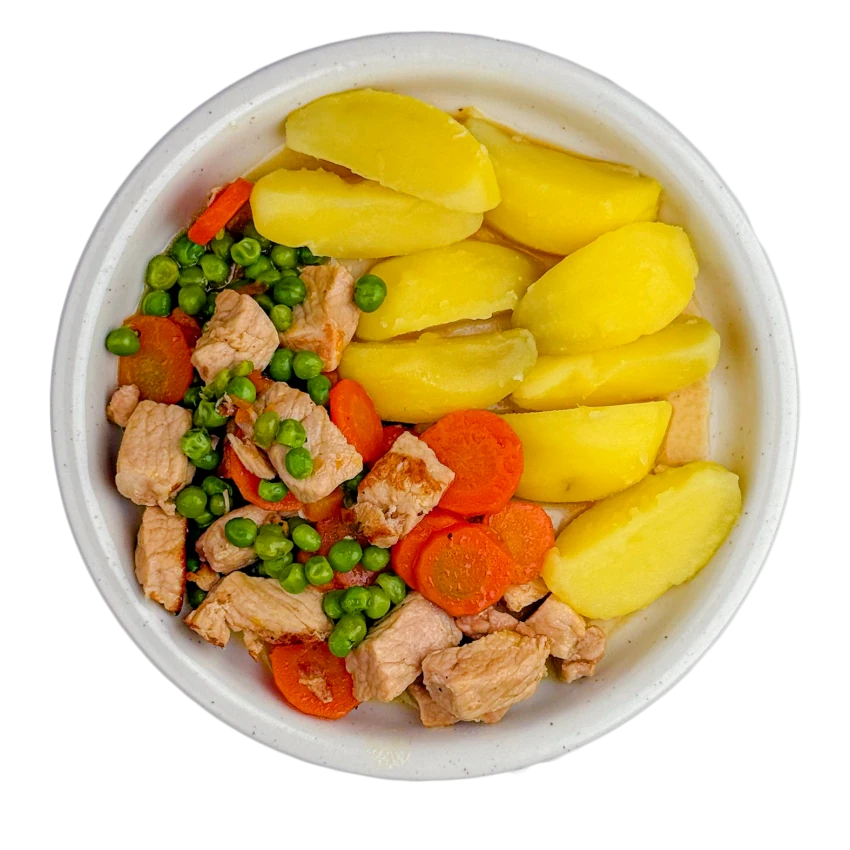 Braised Pork with Peas, Carrots and Potatoes