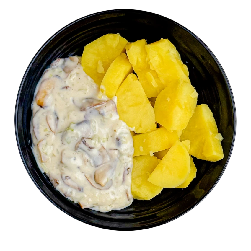 Mushroom sauce with potatoes