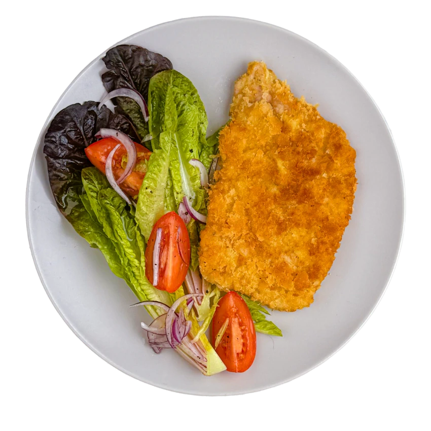 Milanese Pork Cutlet with Tomato Salad