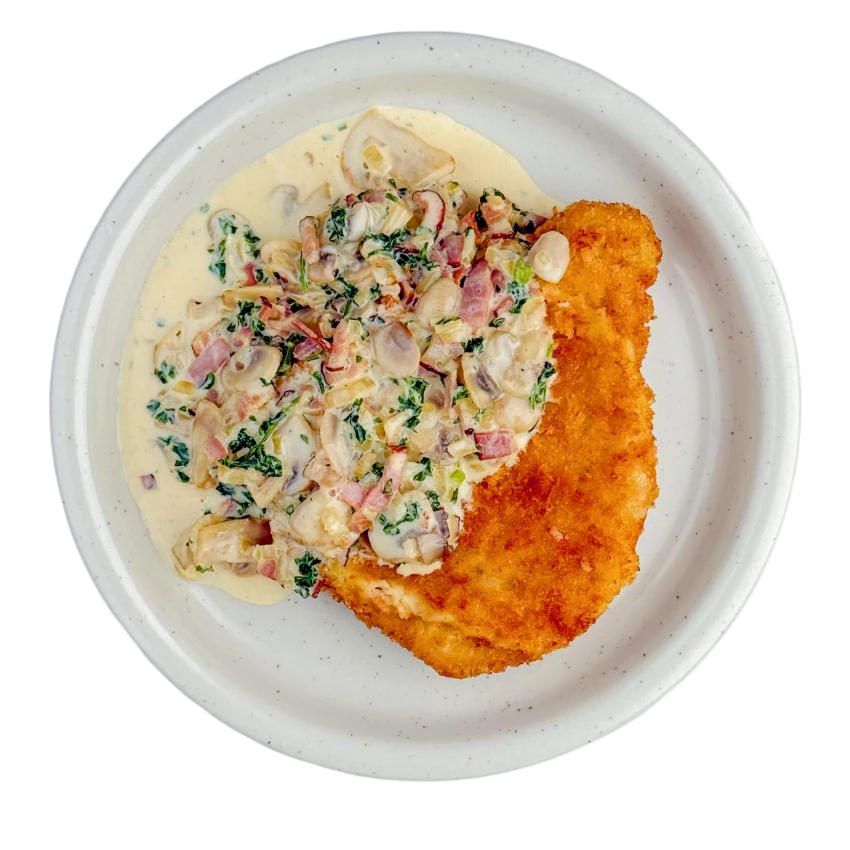 Klassisches Jägerschnitzel mit Pilzsoße