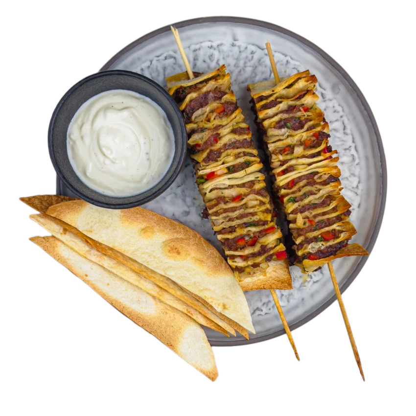 Tortilla Kebabs with Beef