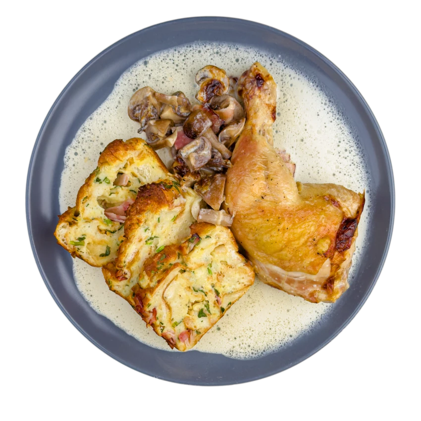 Chicken in Cream Sauce with Quick Stuffing