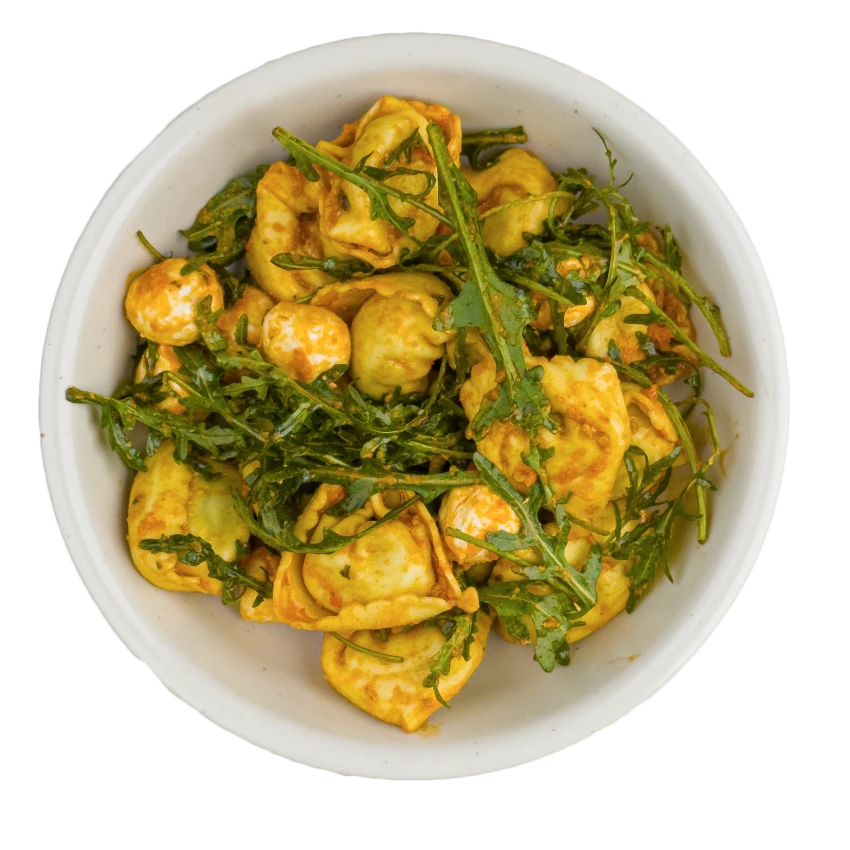 Tortellini mit Pesto und Mozzarella