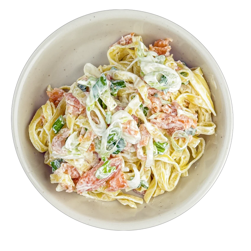 Tagliatelle with smoked salmon