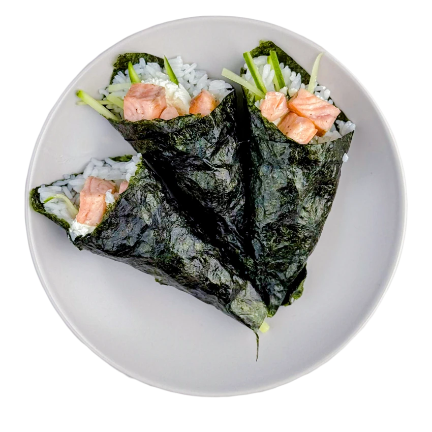Onigiri roll with salmon