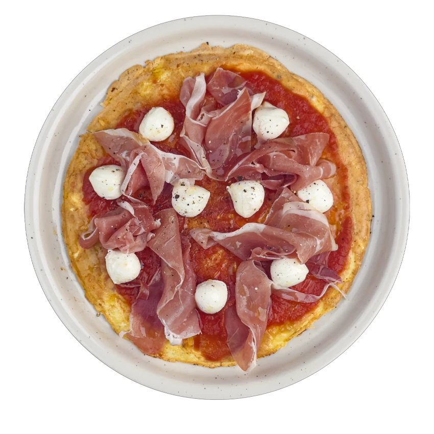 Skillet Egg Pizza with Cured Ham