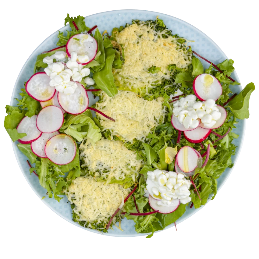 Baked Broccoli Patties with Cottage Cheese